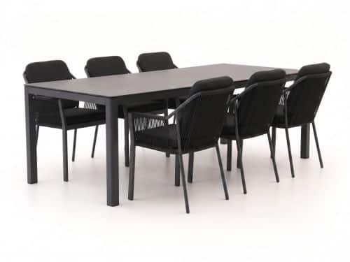 Tierra Outdoor Liv/La Fonte 220cm dining tuinset 7-delig stapelbaar - Laagste prijsgarantie!