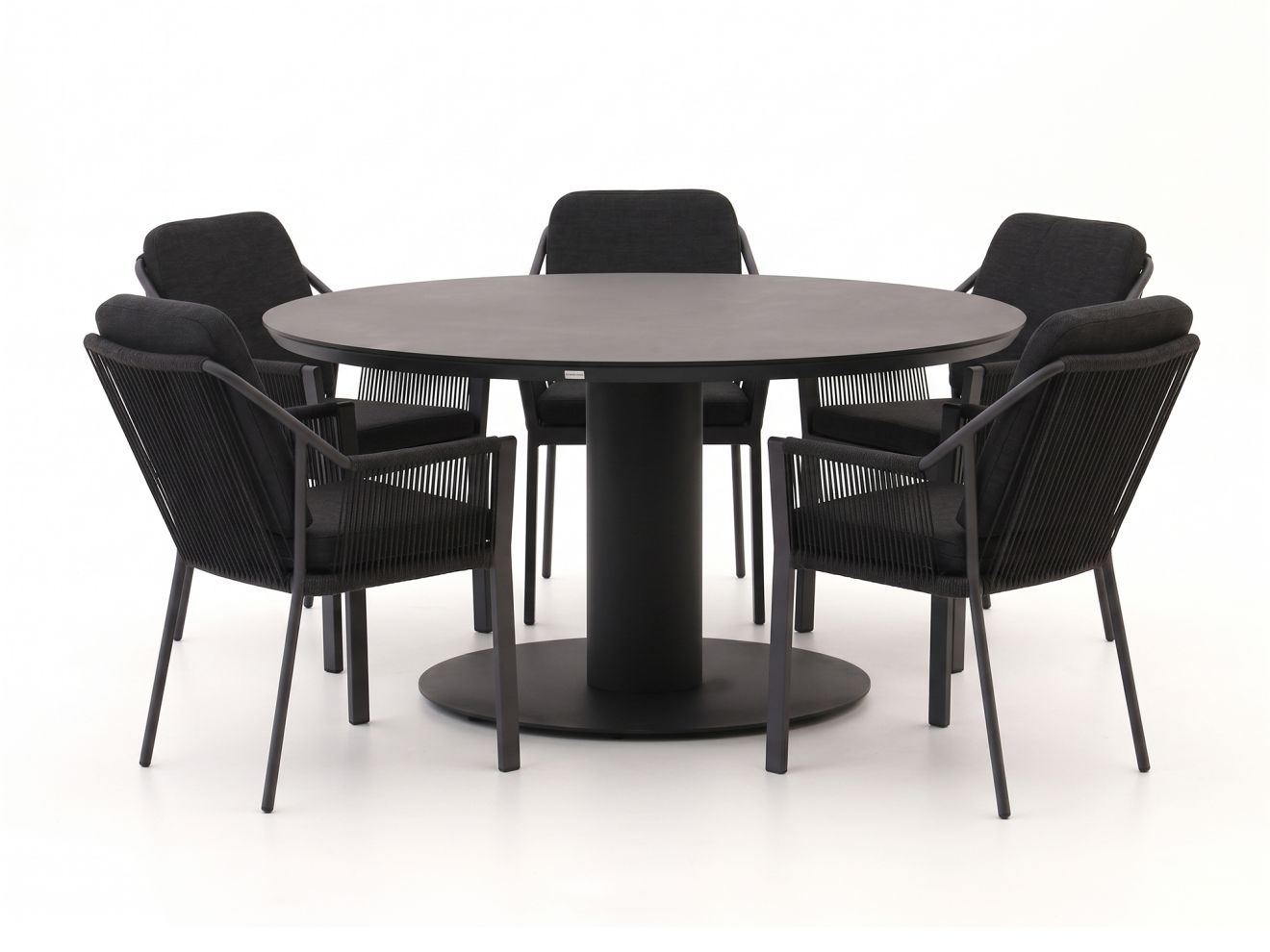 tierra outdoor liv/la fonte Ø150cm dining tuinset 6 delig stapelbaar laagste prijsgarantie!