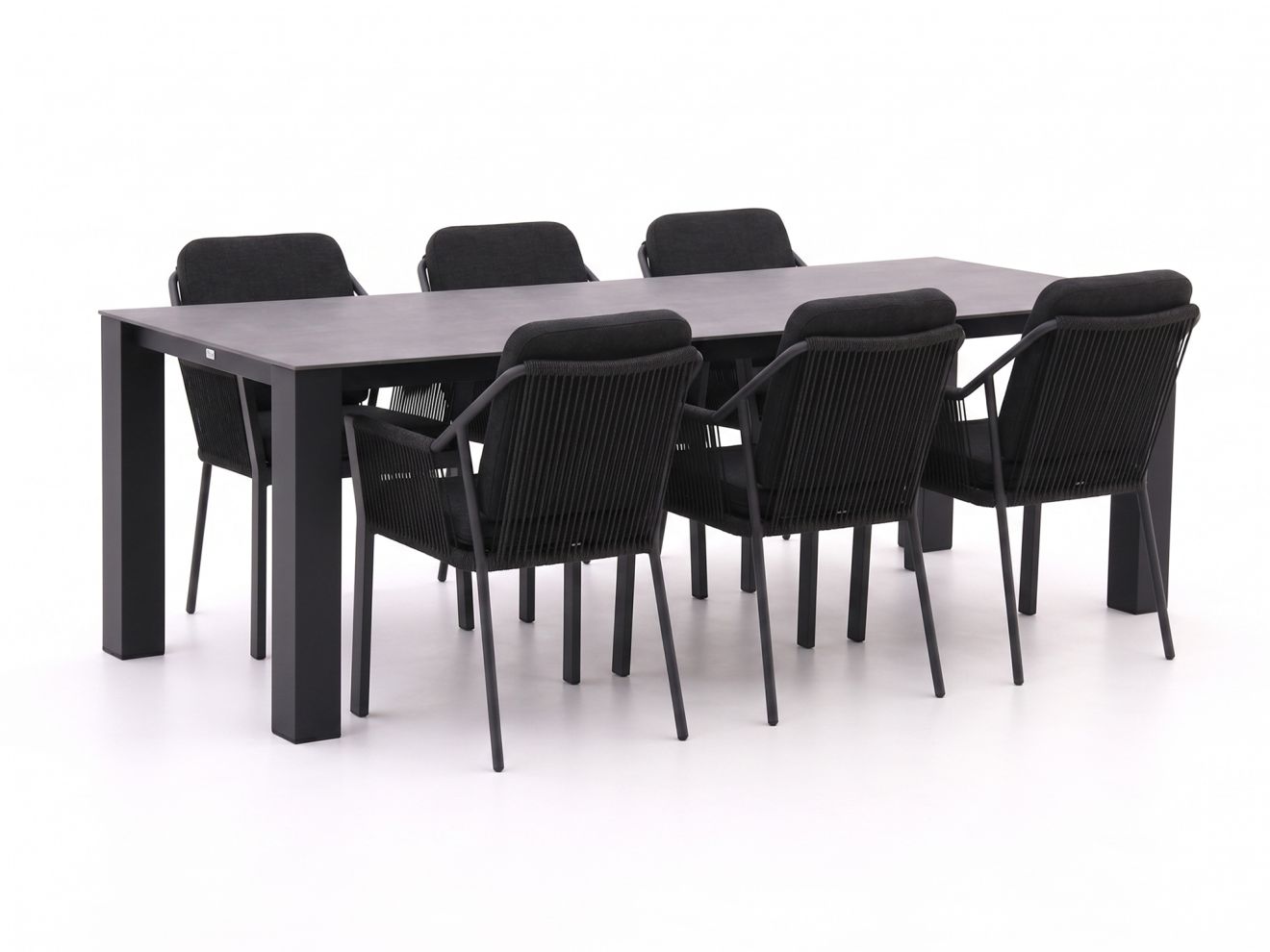 tierra outdoor liv/lagundo 230cm dining tuinset 7 delig stapelbaar laagste prijsgarantie!