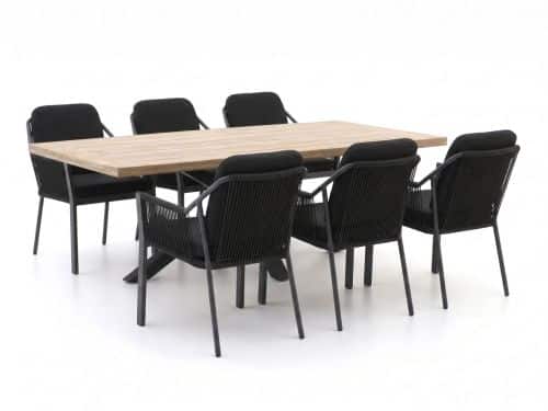 Tierra Outdoor Liv/Montorio 220cm dining tuinset 7-delig stapelbaar - Laagste prijsgarantie!