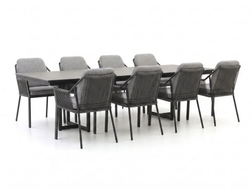 Tierra Outdoor Liv/Naro 280cm dining tuinset 9-delig stapelbaar - Laagste prijsgarantie!