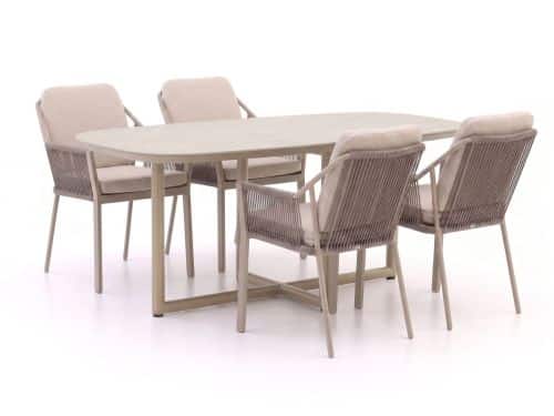 Tierra Outdoor Liv/Rivera 180cm dining tuinset 5-delig stapelbaar - Laagste prijsgarantie!