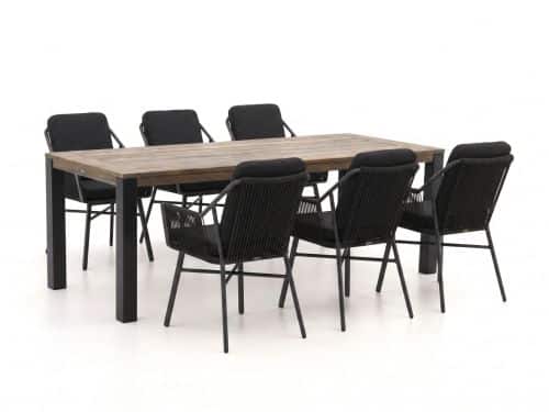Tierra Outdoor Liv/ROUGH-S 220cm dining tuinset 7-delig stapelbaar - Laagste prijsgarantie!