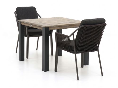 Tierra Outdoor Liv/ROUGH-S 90cm dining tuinset 3-delig stapelbaar - Laagste prijsgarantie!