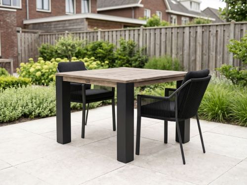 Tierra Outdoor Liv/ROUGH-X 100cm dining tuinset 3-delig stapelbaar - Laagste prijsgarantie!