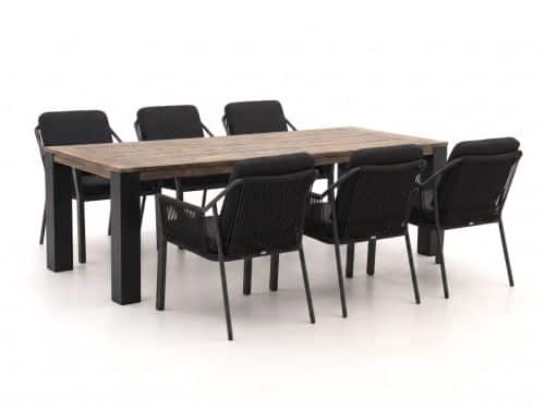 Tierra Outdoor Liv/ROUGH-X 240cm dining tuinset 7-delig stapelbaar - Laagste prijsgarantie!