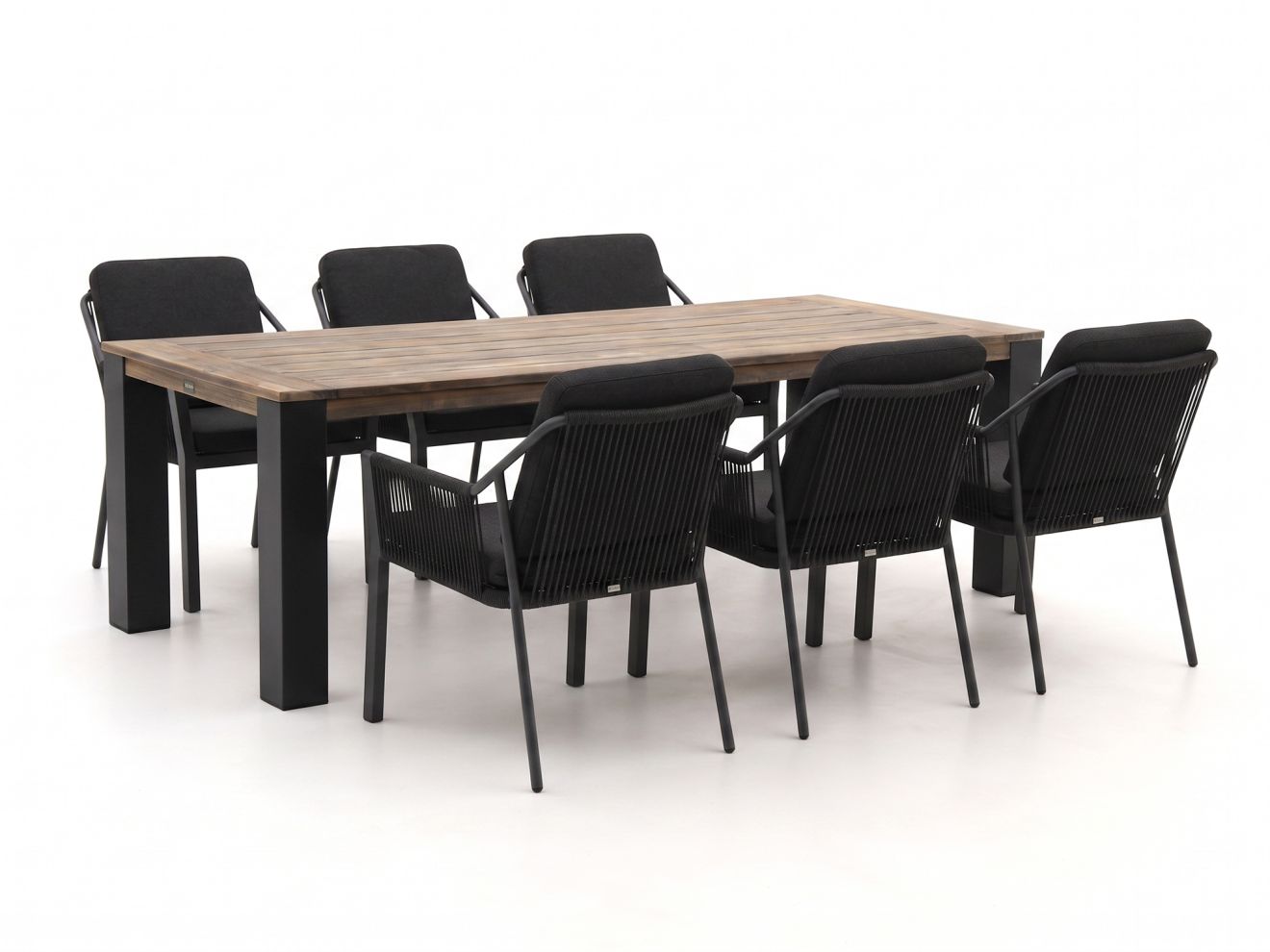 tierra outdoor liv/rough x 240cm dining tuinset 7 delig stapelbaar laagste prijsgarantie!
