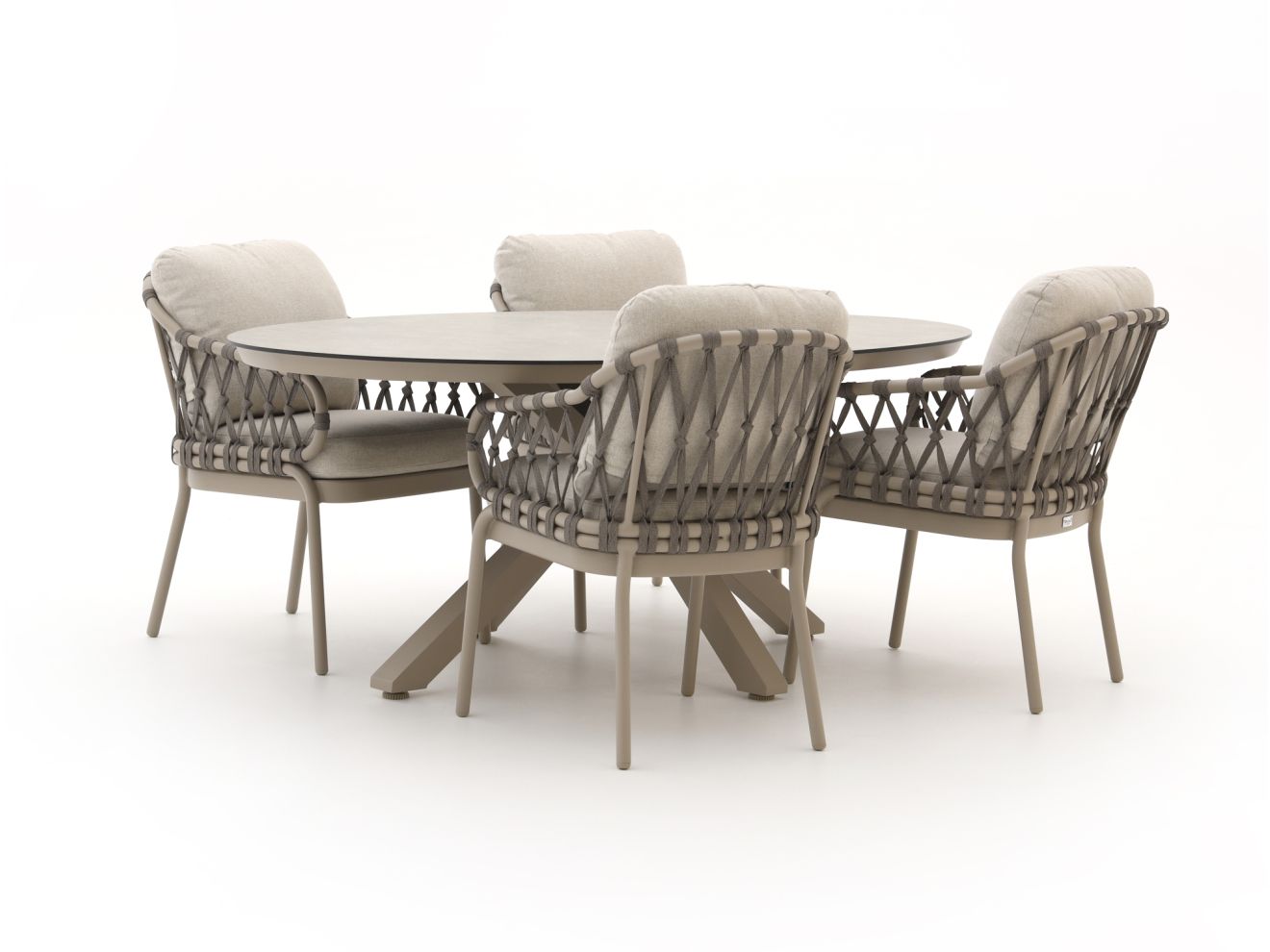 tierra outdoor natal/oblong 200cm dining tuinset 5 delig laagste prijsgarantie!