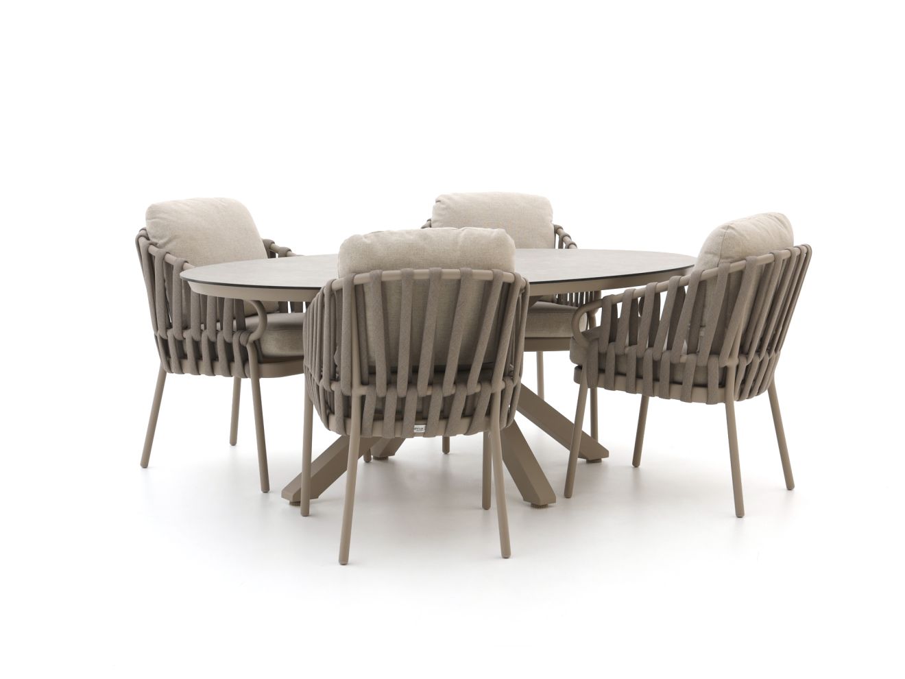 tierra outdoor nuri/oblong 200cm dining tuinset 5 delig laagste prijsgarantie!