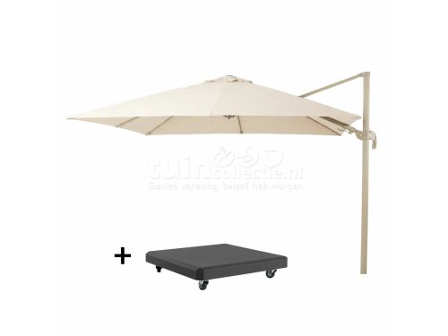 Tierra Outdoor Zweefparasol Banรบs ร350cm Champagne Set