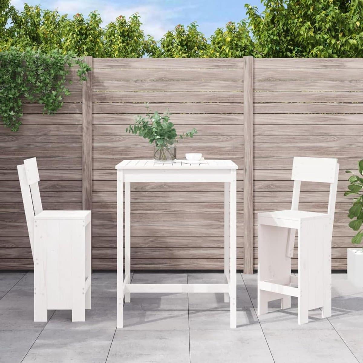 tuin bar set bistroset hout buiten genieten
