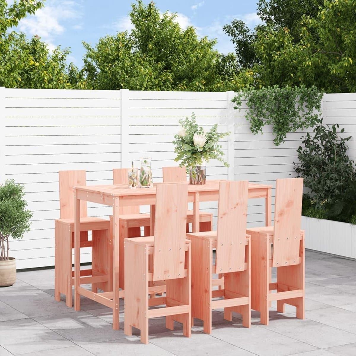 tuin barset 7 delig massief douglas hout l315 cm