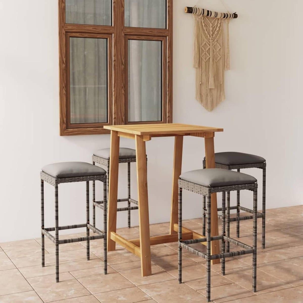 tuin barset buitenmeubelen buiten zitten acaciahout tafel