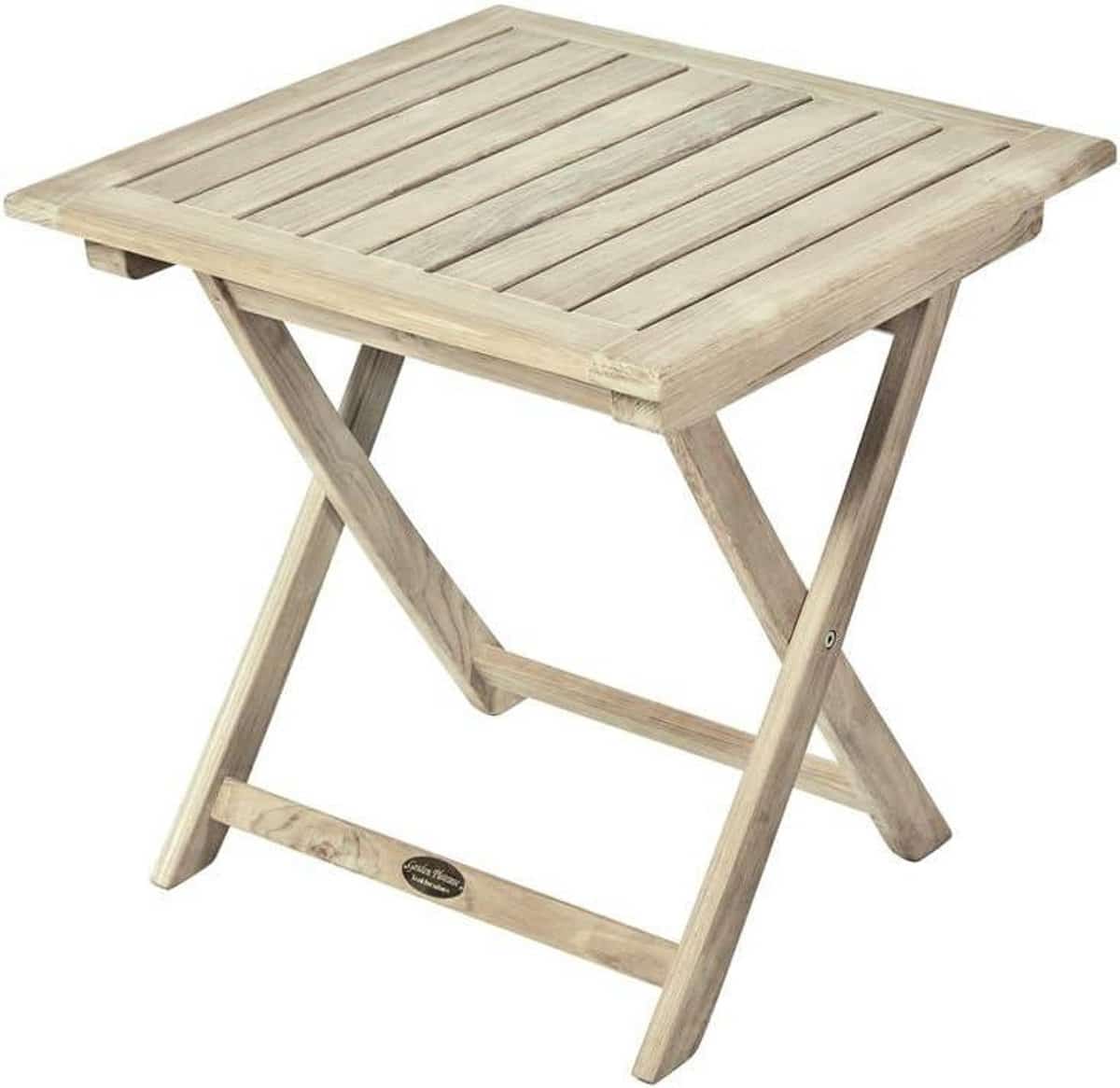 tuin bijzettafel houten tafel buiten genieten massief