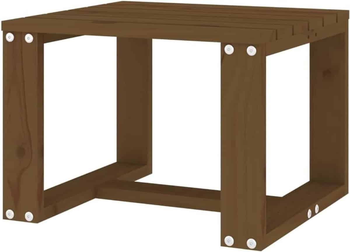 tuin bijzettafel houten tafel buitenmeubilair lattendesign blad