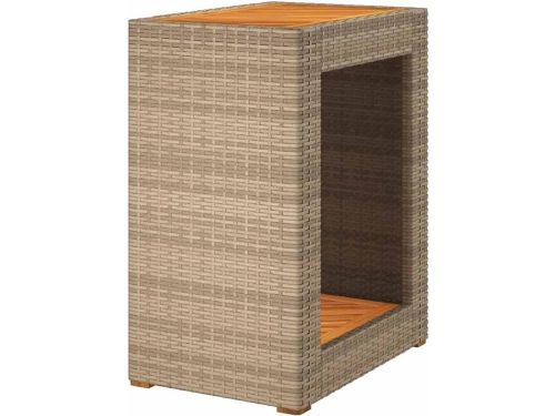 Tuin bijzettafel - Terrastafel buiten - Buiten genieten - PE-rotan
