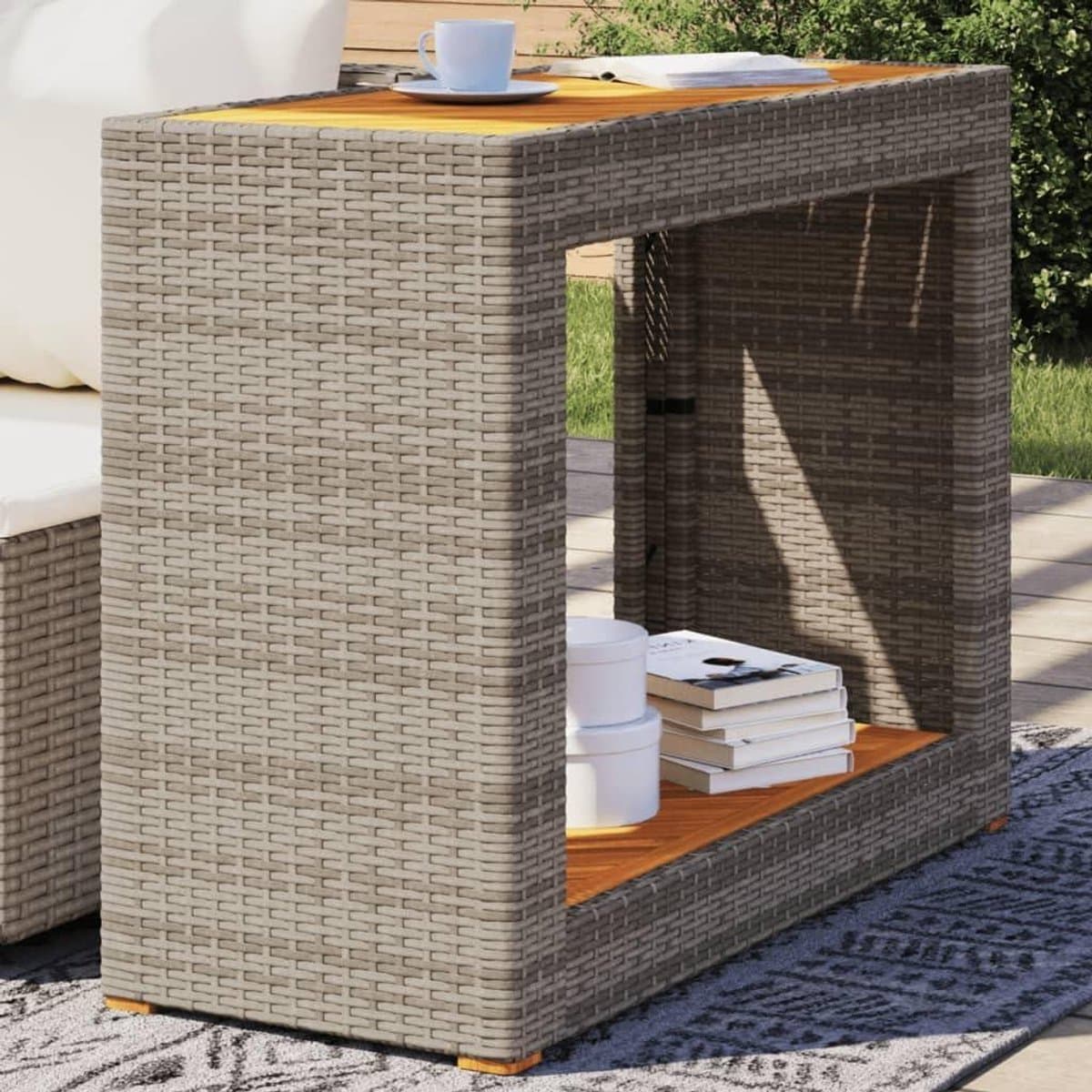 tuin bijzettafel terrastafel hout buiten zitten acaciahouten
