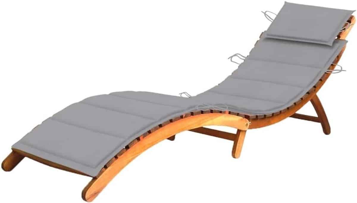 tuin lounger houten relaxstoel buiten ontspannen inclusief