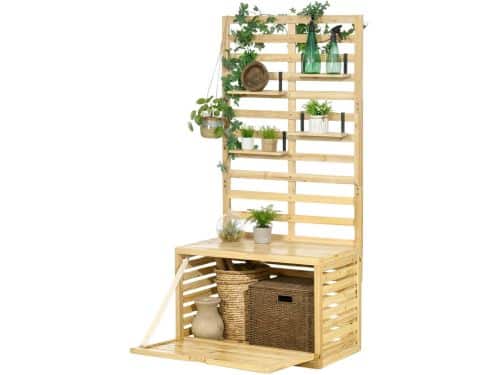 Tuin Opbergbox met Schappen - Tuinkist met Opstapfunctie / Climbing
