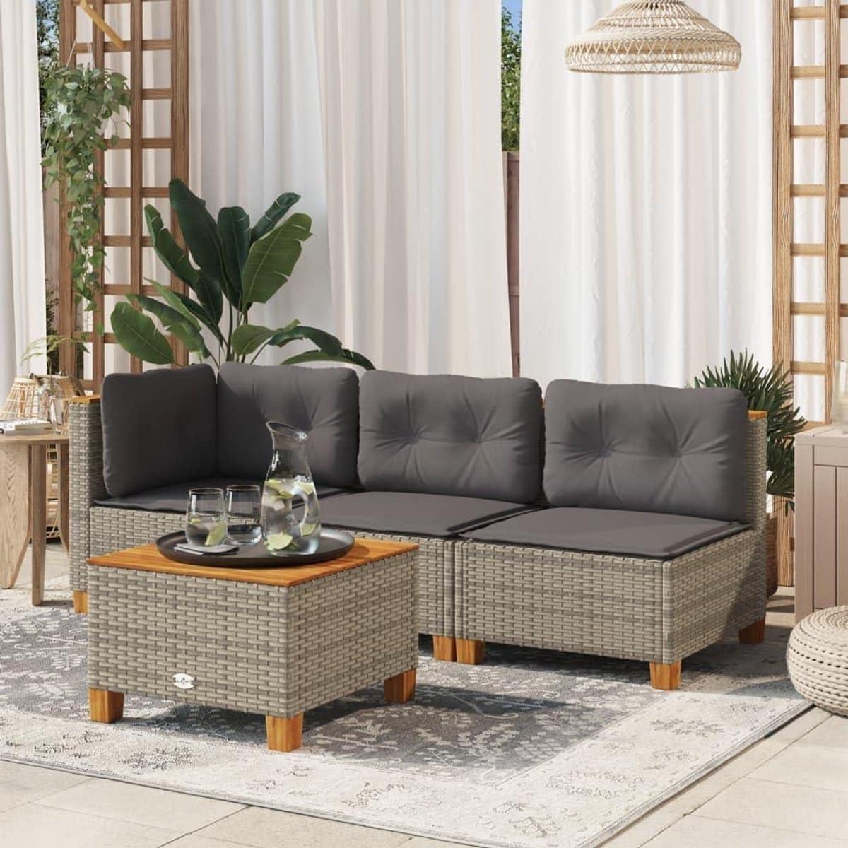 tuin tafel bijzettafel buiten loungen buiten poly