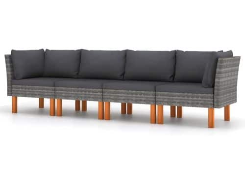 Tuinbank 4-zits - Loungebank Sofa - Buiten Ontspannen - Gepoeedercoat