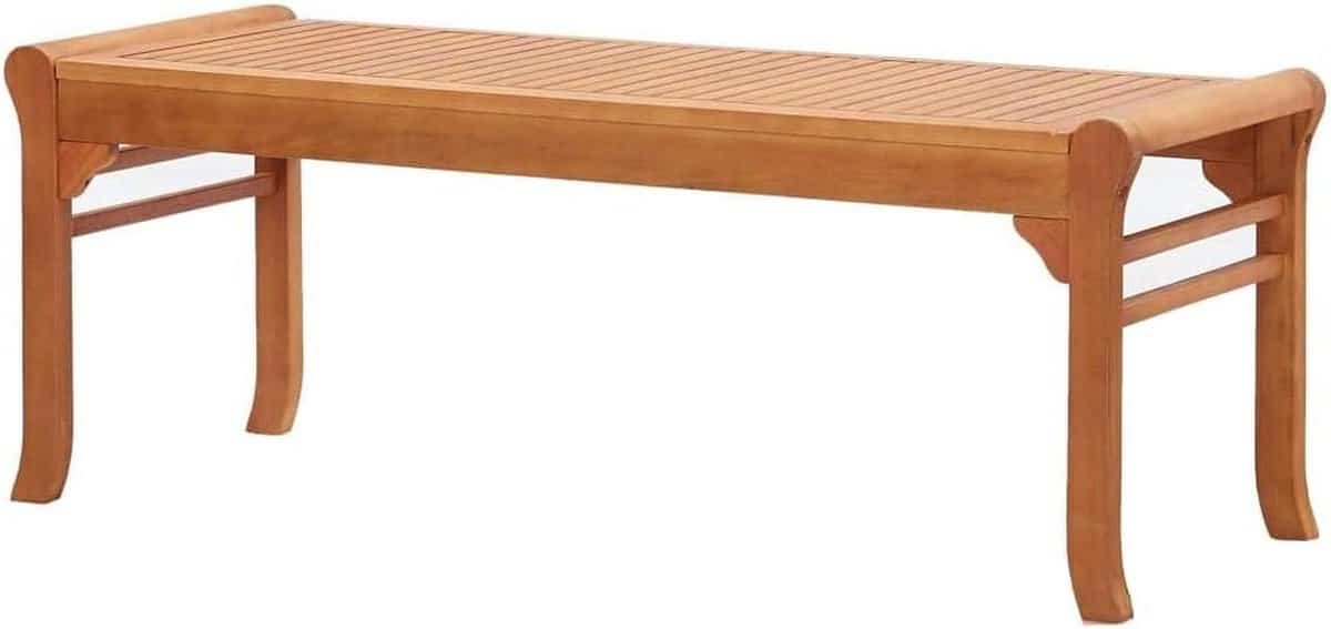 tuinbank hout parkbank balkon buiten zitten weerbestendig