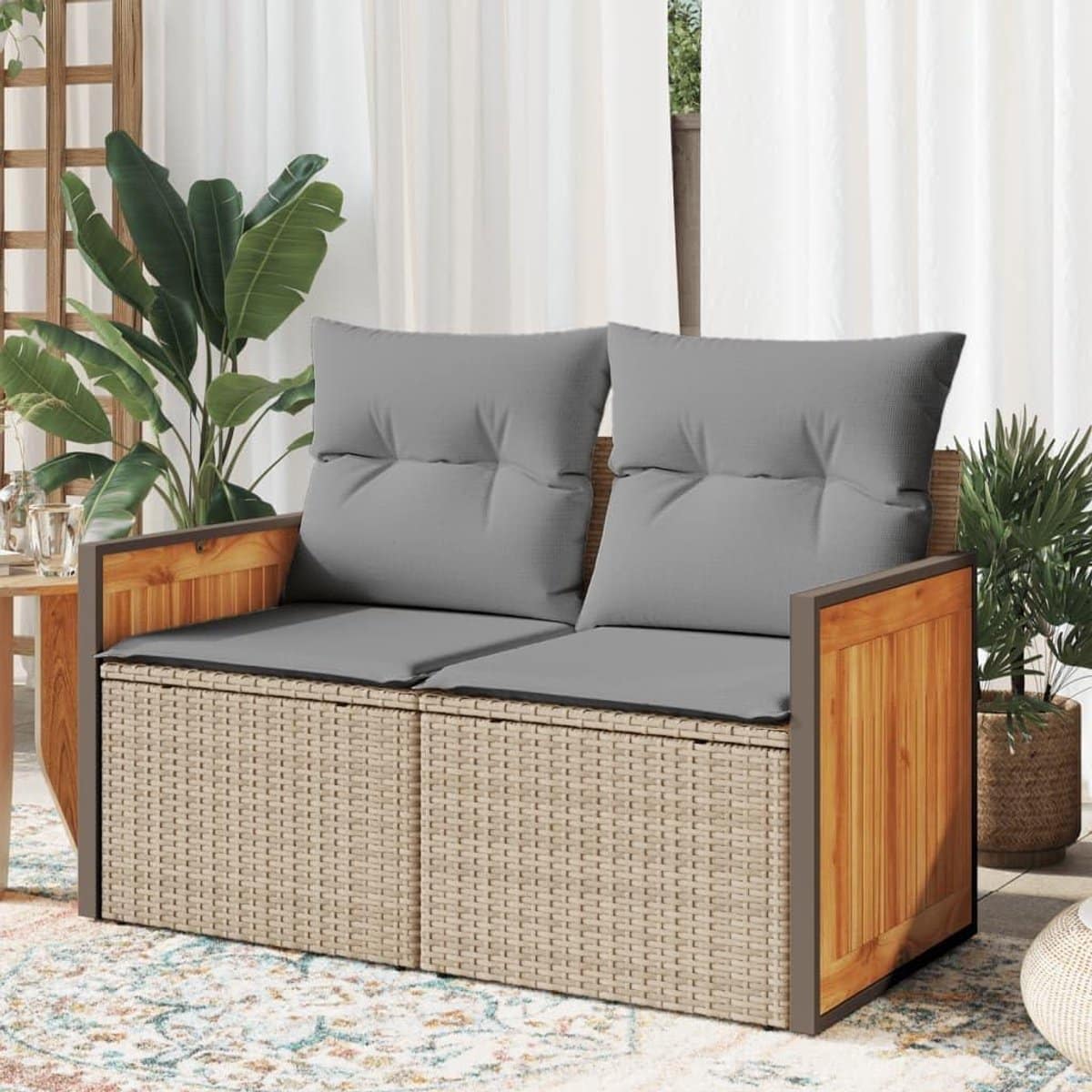 tuinbank loungebank rotan sofa buiten ontspannen modulair