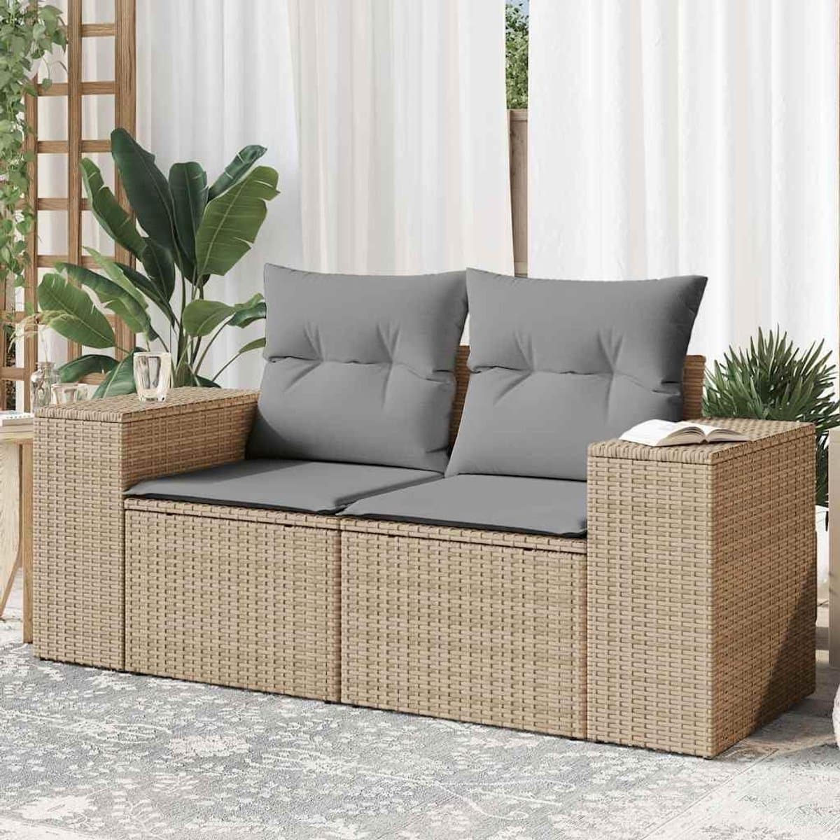 tuinbank met kussen 2 zits loungebank genieten in de
