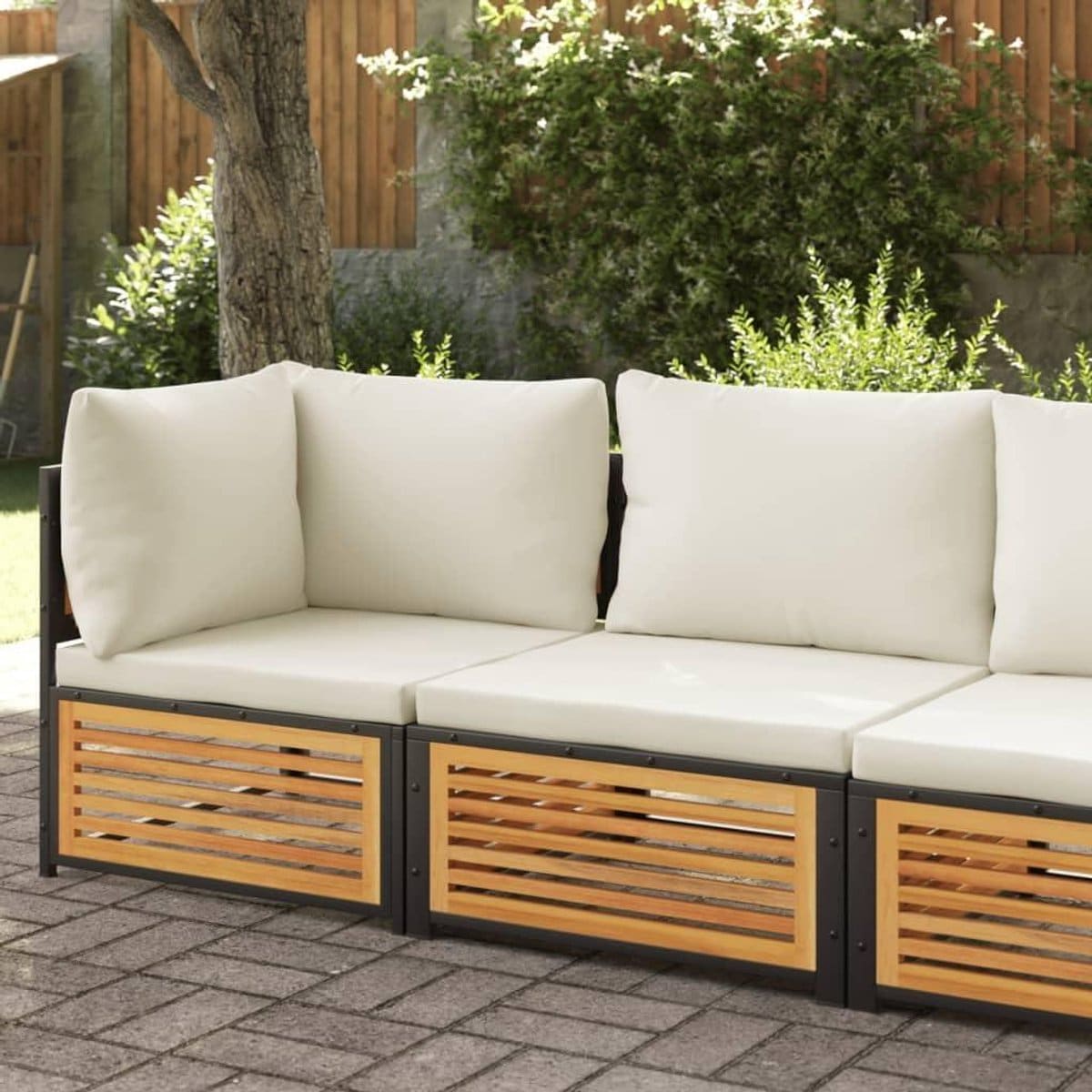 tuinbank met kussen balkon loungebank buiten ontspannen