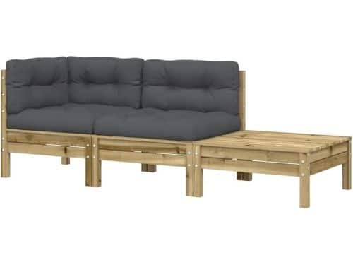 Tuinbank met kussens - Buitenbank loungebank - Genieten van het