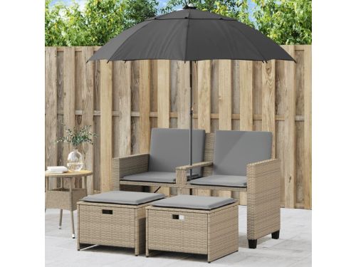 Tuinbank met parasol - Balkonset lounge - Buiten ontspannen