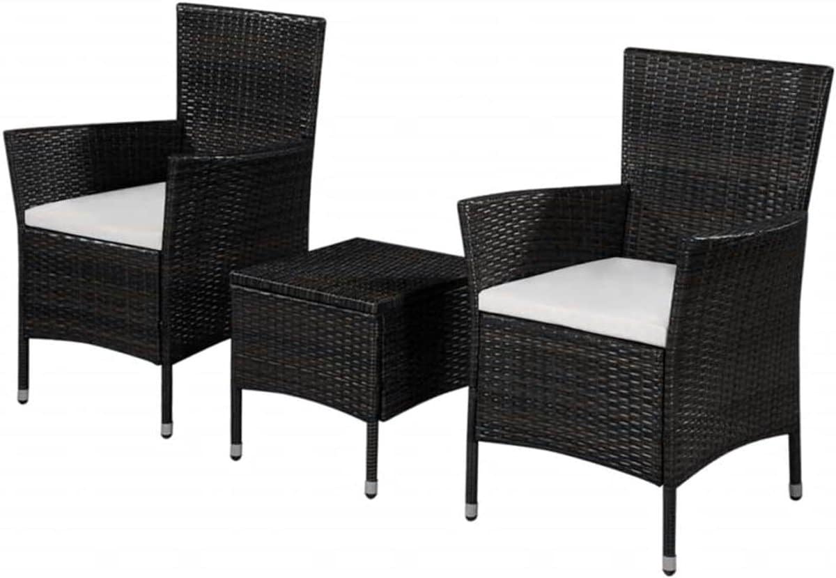 tuinbankset 3 delig bistroset polyrotan genieten van buiten