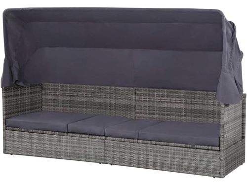 Tuinbed met luifel - Loungestoel ligbed - Buiten relaxen