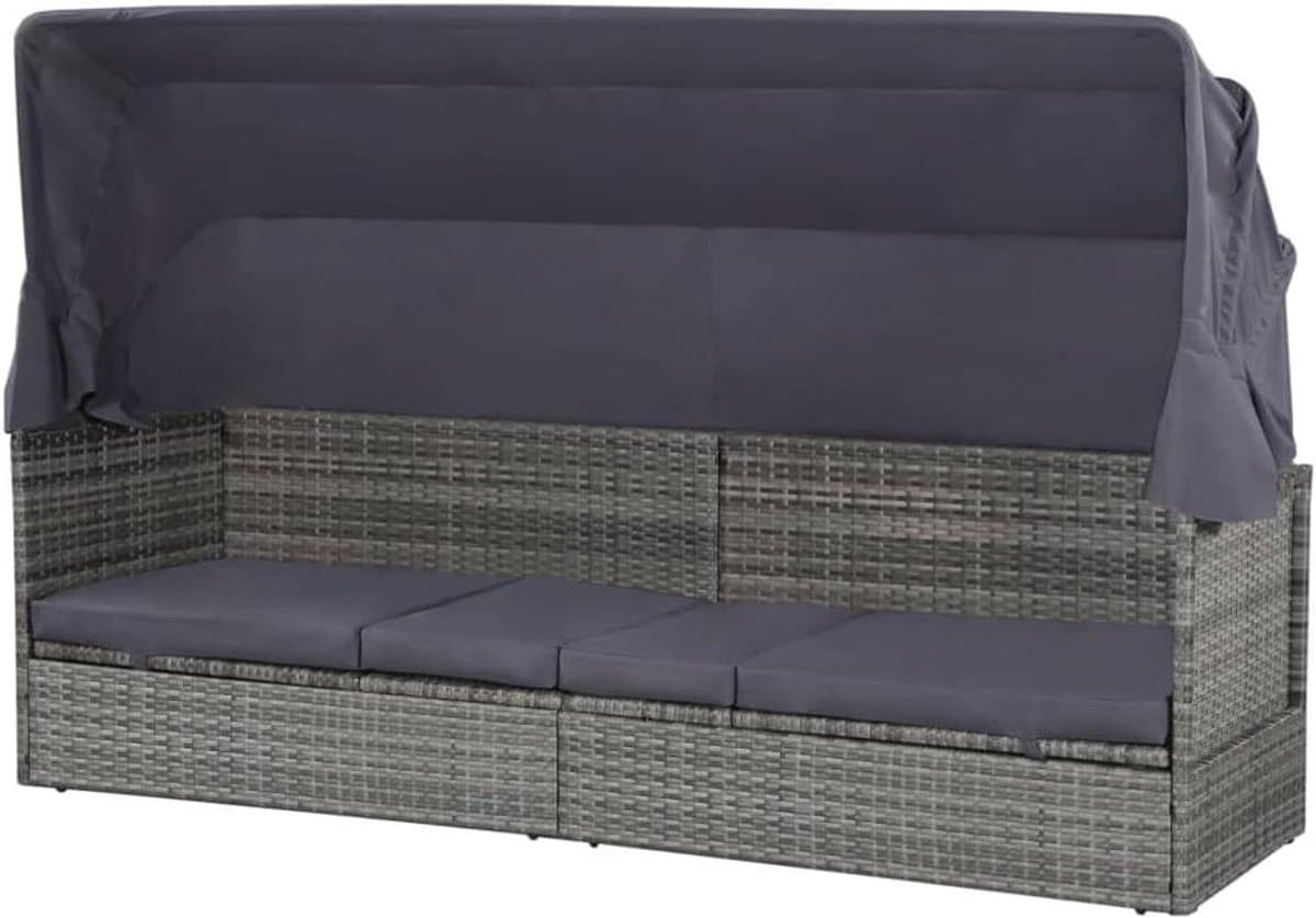 tuinbed met luifel loungestoel ligbed buiten relaxen