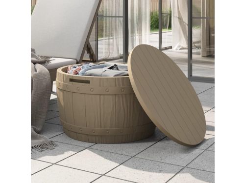Tuinbox bijzettafel - Opbergkist kussenbox - Tuin opbergen - 3-in-1