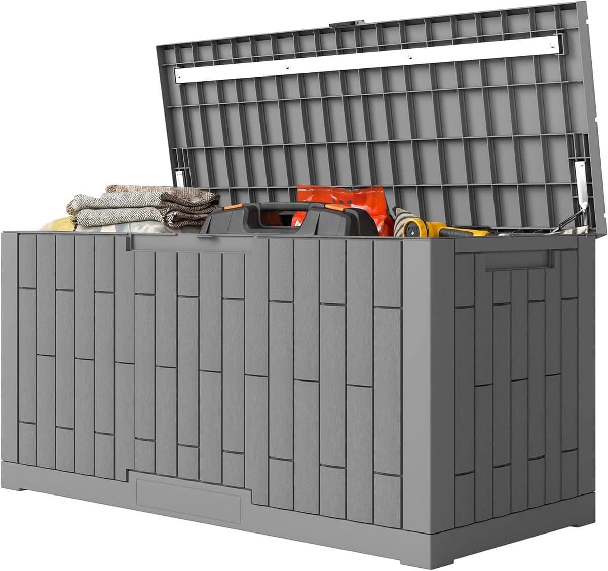 tuinbox opbergbox kussenbox kunststof buitenruimte organiseren waterdicht