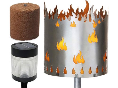 Tuinfakkel Set - Buitenhaard Vlam - Sfeerverlichting Tuin - Roesteffect