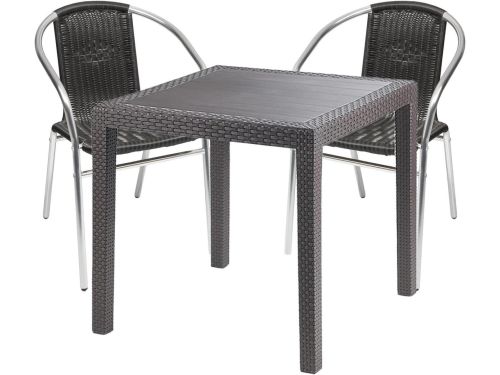 Tuingarnituur 3-delig - Bistroset tuintafel - Buiten Zitten - Stapelbare