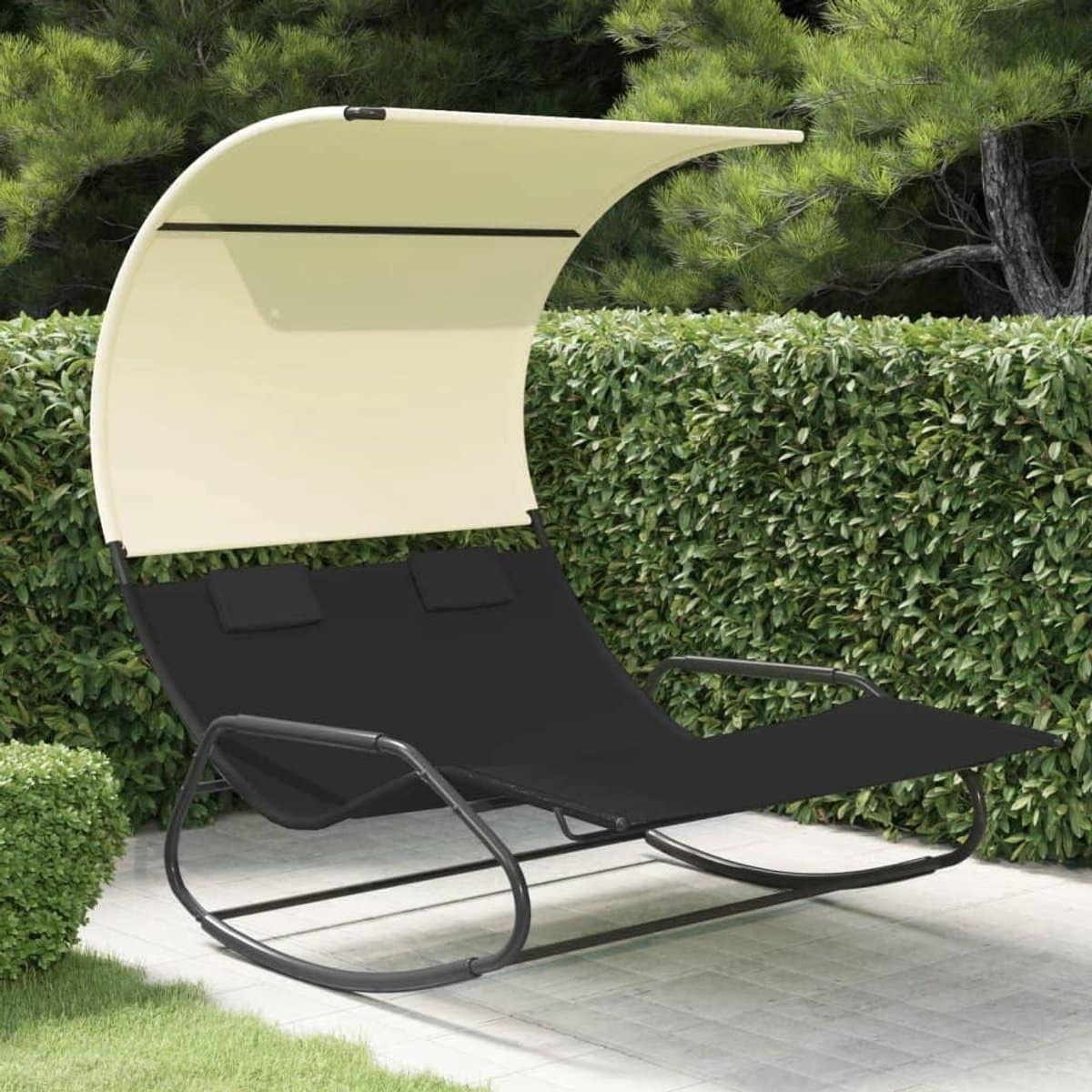 tuinligstoel schommelbank dubbele lounger buiten ontspannen met