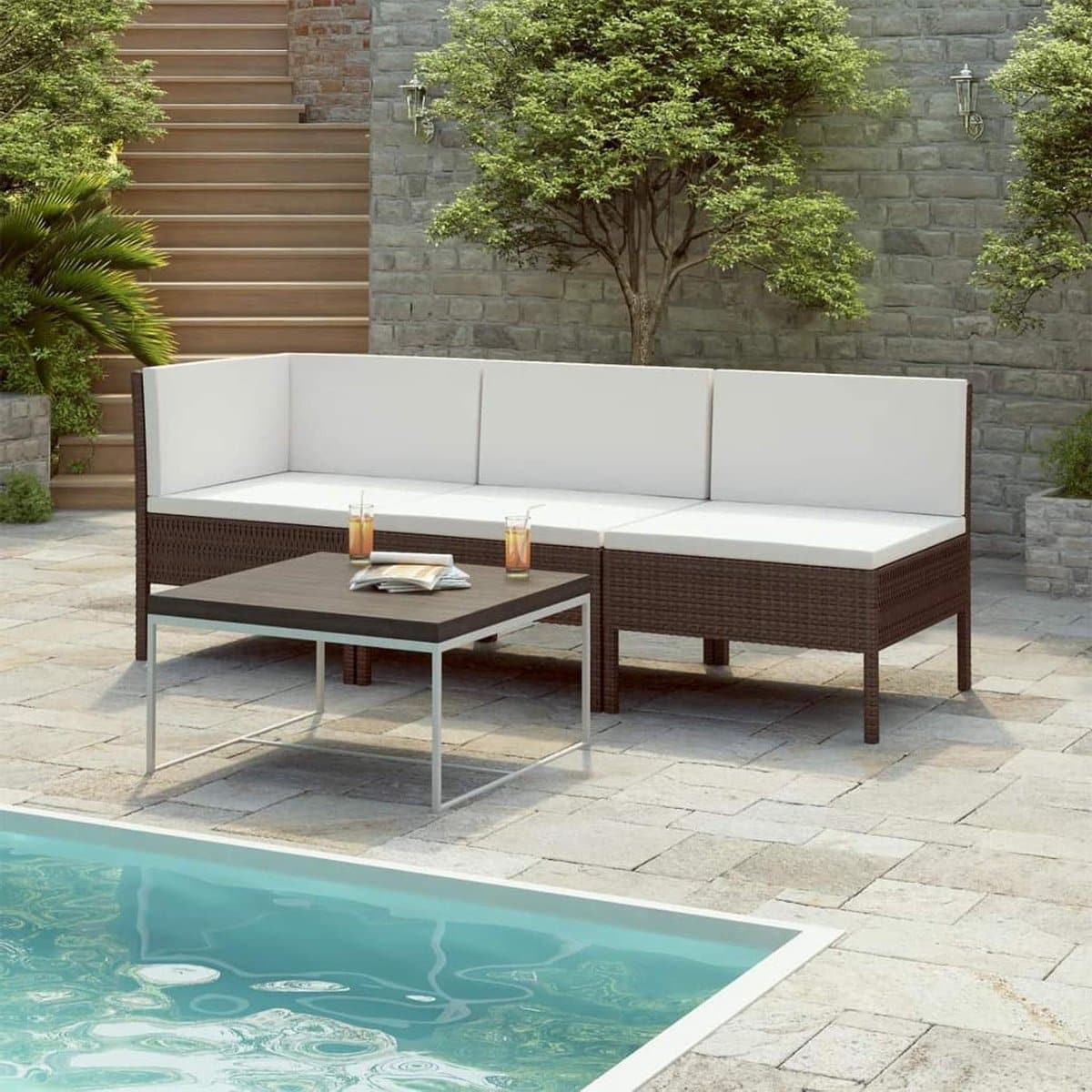 tuinloungeset 3 delig lounge meubels buiten ontspannen weerbestendig