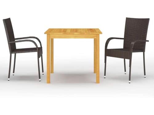 Tuinmeubelen Set - Dineerset Balkon - Buiten Eten - Stapelbare