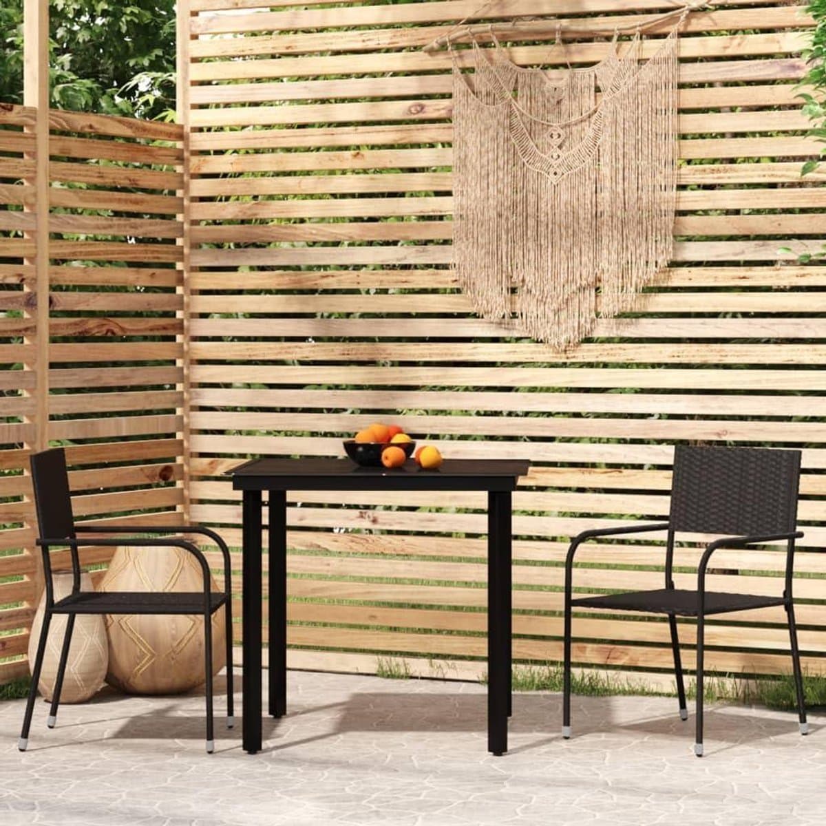 tuinmeubelset 3 delig balkonset stoelen buiten eten stalen