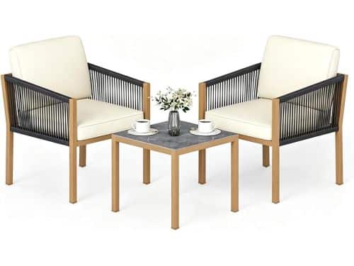 Tuinmeubelset 3-delig - Balkonset Terras - Buiten Ontspannen - Gevlochten