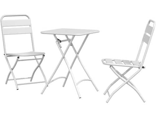 Tuinmeubelset 3-delig - Bistroset staal - Buiten Zitten - Inklapbaar