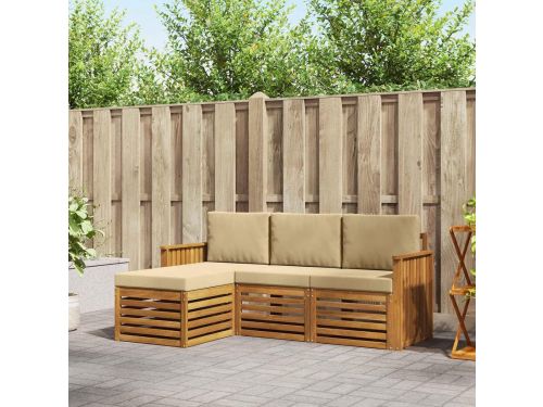 Tuinmeubelset 4-delig - Balkonset Terrasmeubels - Buiten Ontspannen - Massief