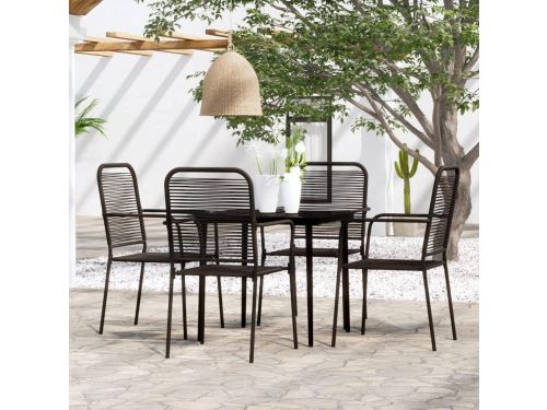 Tuinmeubelset 5-delig - Terrasmeubelen Balkonset - Buiten Zitten - Metaal