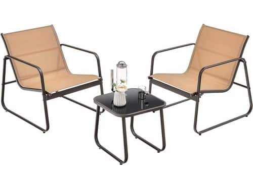 Tuinmeubelset Metaal Stof - Balkonset Terras - Buiten Zitten Ontspannen