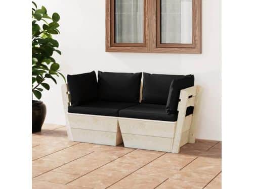 Tuinpalletbank 2-zitsbank - Loungebank buiten - Ontspannen in tuin
