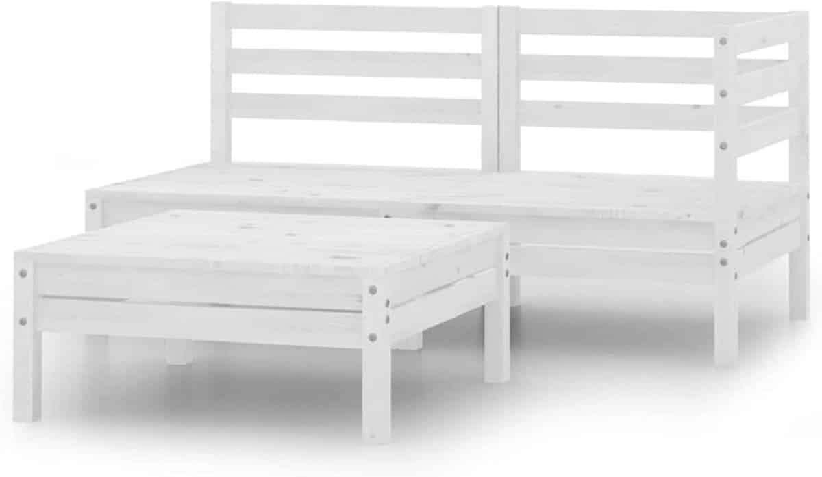 tuinset 3 delig bank en stoelen buiten zitten