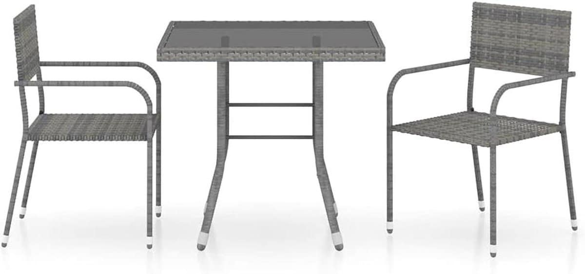 tuinset 3 delig loungeset balkonset buiten dineren stapelbare
